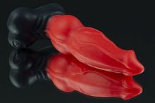 Красно-черный фаллоимитатор собаки  Дог mini  - 18 см.