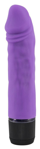 Фиолетовый вибратор-реалистик без мошонки - 14,5 см. фото 2