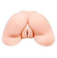 Телесная вибровагина Julie с 2 рабочими отверстиями