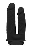 Черный анально-вагинальный фаллоимитатор Double Penetrator - 19,5 см. Черный анально-вагинальный фаллоимитатор Double Penetrator - 19,5 см.