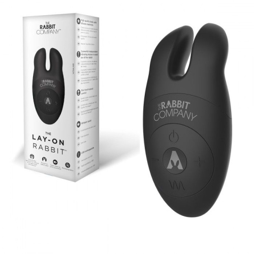 Черный вибростимулятор с ушками The Lay-on Rabbit фото 3