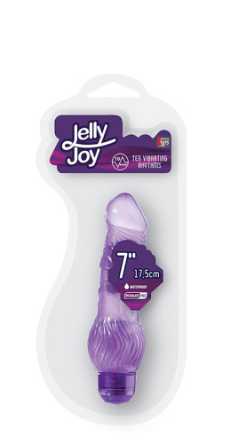 Фиолетовый гелевый вибратор JELLY JOY 7INCH 10 RHYTHMS PURPLE - 17,5 см. фото 2