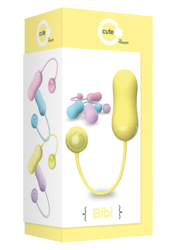 Желтое виброяйцо BIBI REMOTE EGG фото 2