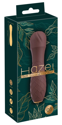 Коричневый вибратор-жезл Hazel 01 - 14 см. фото 6