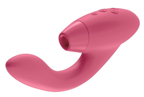 Розовый стимулятор Womanizer DUO с вагинальным отростком фото 5