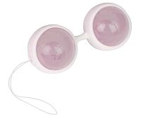 Розовые вагинальные шарики со смещённым центром тяжести
