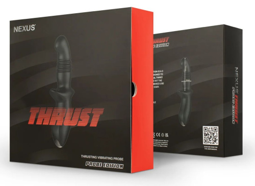Черный вибромассажер простаты Nexus Thrust с возвратно-поступательными движениями фото 3