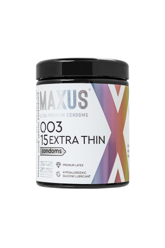 Экстремально тонкие презервативы MAXUS 003 Extra Thin - 15 шт.