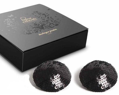 Чёрные наклейки на грудь SEQUIN фото 2