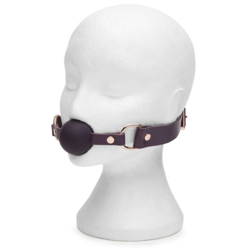 Фиолетовый кляп-шар Cherished Collection Leather Ball Gag фото 5