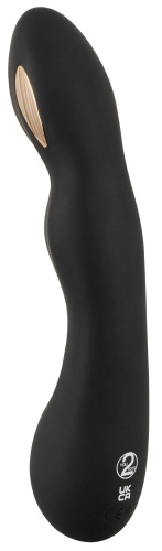 Черный вибратор-электростимулятор для точки G - 20,2 см. фото 6