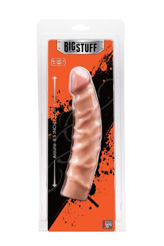 Телесный фаллоимитатор BIGSTUFF DONG 8.5INCH - 22 см. фото 2