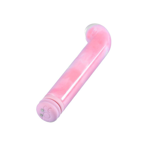 Розовый компактный вибратор из стекла Magic Cane - 12 см. фото 5
