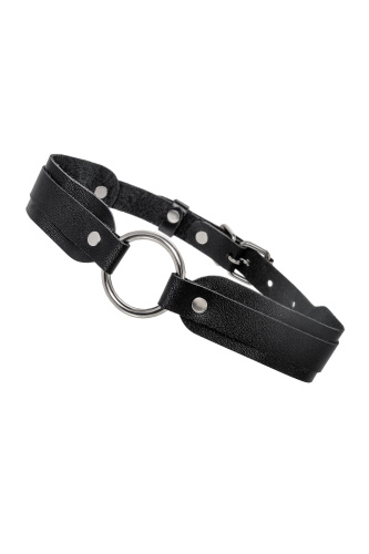 Черный кожаный чокер-ошейник со скруглёнными углами фото 5 Черный кожаный чокер-ошейник со скруглёнными углами фото 5