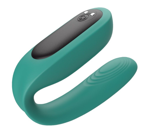 Зеленый вибратор для пар с пультом ДУ Зеленый вибратор для пар с пультом ДУ