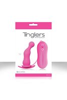 Розовая анальная вибро-пробка Tinglers - Plug III