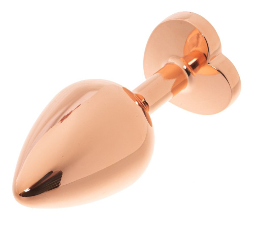 Золотистая анальная пробка OYO с сиреневым кристаллом-сердцем - 7,3 см. фото 4 Золотистая анальная пробка OYO с сиреневым кристаллом-сердцем - 7,3 см. фото 4