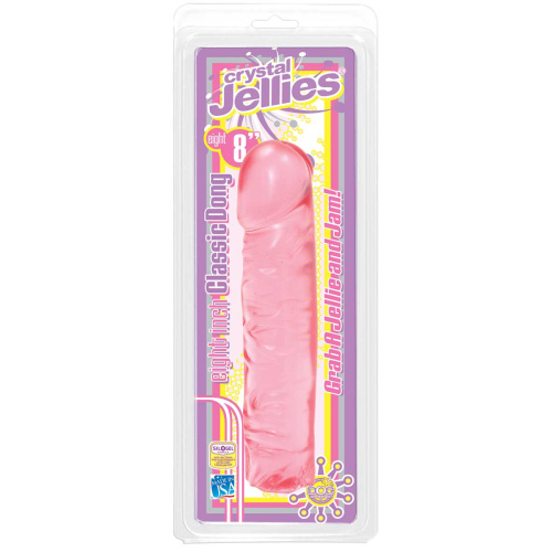 Розовый прозрачный гелевый фаллоимитатор Сristal Jellies - 20 см. фото 2