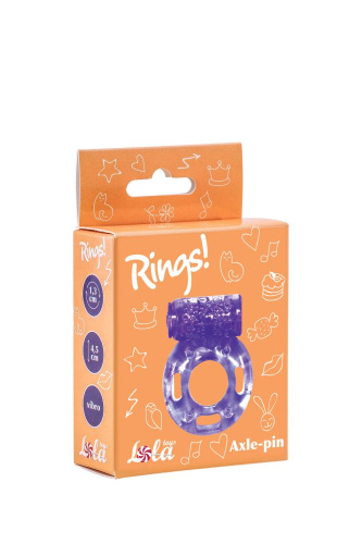 Фиолетовое эрекционное кольцо с вибрацией Rings Axle-pin фото 3