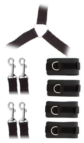 Комплект наручников и поножей LUXURIOUS BED RESTRAINT CUFF SET Комплект наручников и поножей LUXURIOUS BED RESTRAINT CUFF SET