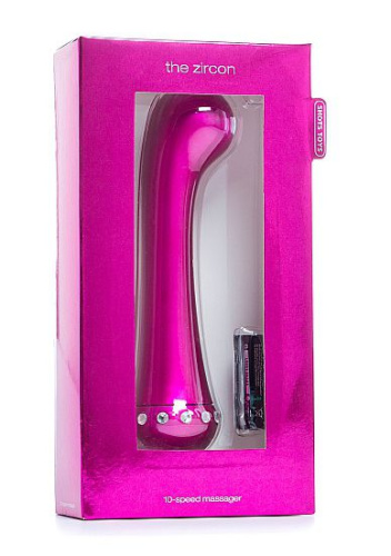 Вибратор для стимуляции точки G The Zircon Pink - 16,7 см. фото 2