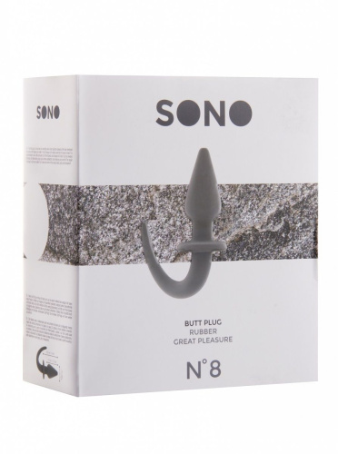 Серая анальная пробка SONO №8 фото 2