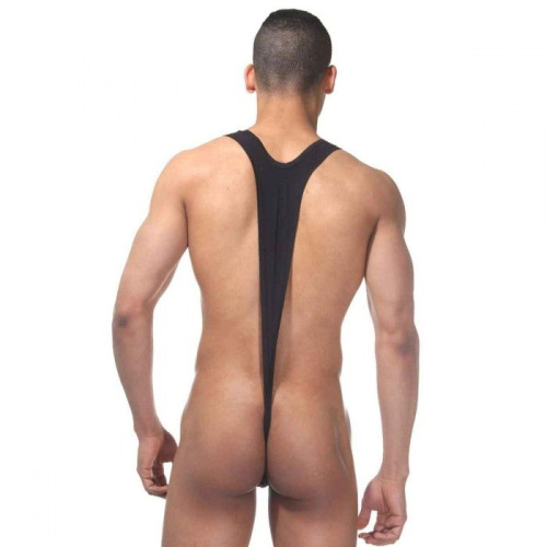 Черное мужское боди на широких лямках фото 2 Черное мужское боди на широких лямках фото 2