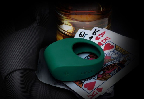 Зелёное эрекционное кольцо Tor 2 с вибрацией фото 2