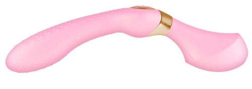 Розовый двусторонний вибростимулятор ZOA - 26,5 см. Розовый двусторонний вибростимулятор ZOA - 26,5 см.