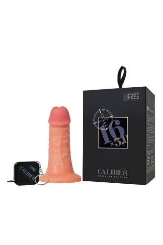 Телесный фаллоимитатор с присоской RealStick CALIBER - 16 см. фото 2