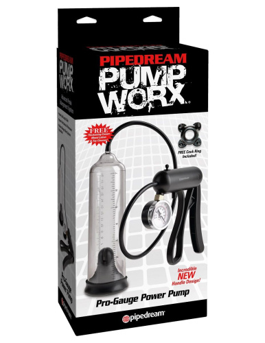 Вакуумная мужская помпа с датчиком давления Pro-Gauge Power Pump фото 4