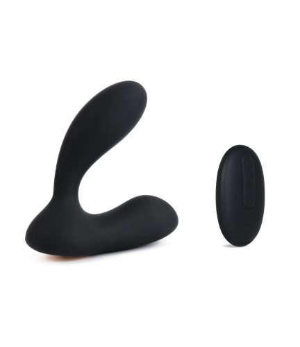 Чёрный стимулятор простаты Vick с вибрацией и пультом ДУ фото 3