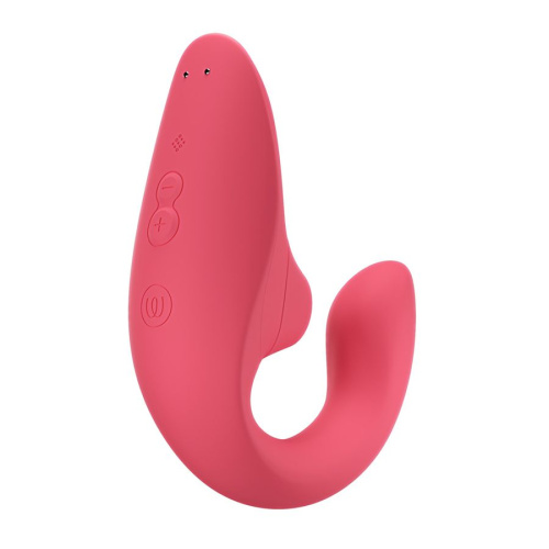 Розовый вибромассажер для двойной стимуляции Womanizer Blend фото 3