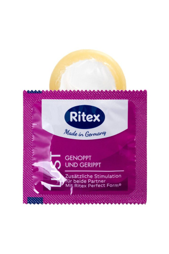 Рифленые презервативы RITEX LUST с пупырышками - 3 шт. фото 3