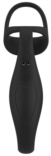 Черное эрекционное кольцо со стимуляцией промежности и анальной пробкой Cock Ring with RC Prostate Plug фото 4 Черное эрекционное кольцо со стимуляцией промежности и анальной пробкой Cock Ring with RC Prostate Plug фото 4