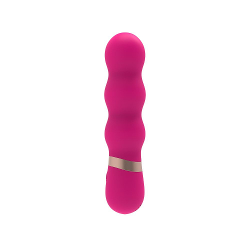 Розовый фигурный мини-вибратор Ripple Vibe - 11,9 см. фото 3
