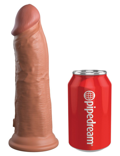 Кофейный фаллоимитатор 8  Silicone Dual Density Cock - 22,8 см. фото 3