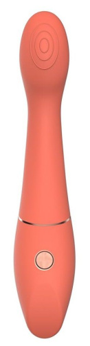 Оранжевый вибромассажер Candice - 22 см. фото 2