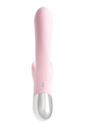 Розовый вибратор-кролик с ласкающим язычком Orali - 22 см. фото 2