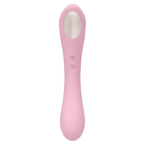 Нежно-розовый двусторонний стимулятор Daisy Massager - 20,2 см. фото 4