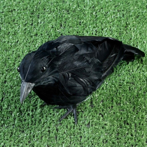 Черная садовая фигура «Ворон» фото 4