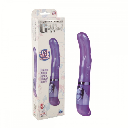 Фиолетовый вибромассажёр точки G PLATINUM EDITION G WAND - 12,75 см. фото 2 Фиолетовый вибромассажёр точки G PLATINUM EDITION G WAND - 12,75 см. фото 2