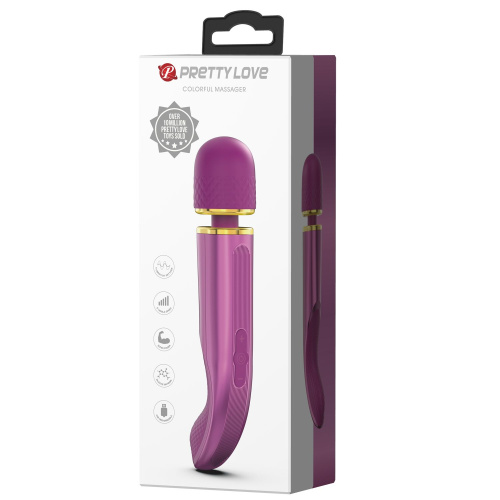 Фиолетовый вибромассажер Power Wand - 24 см. фото 5