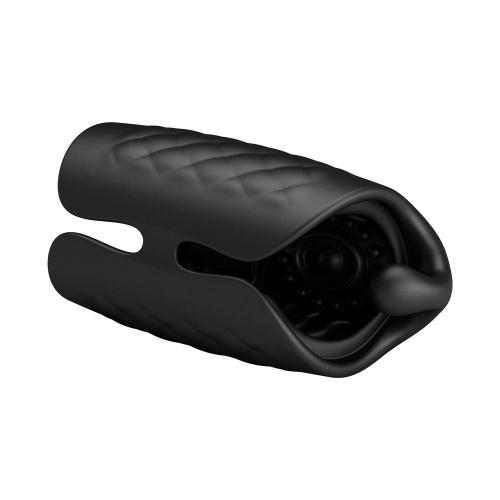 Черный мастурбатор с вибростимуляцией головки Black Glans Trainer фото 5