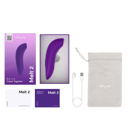 Фиолетовый бесконтактный клиторальный стимулятор We-Vibe Melt 2 фото 4