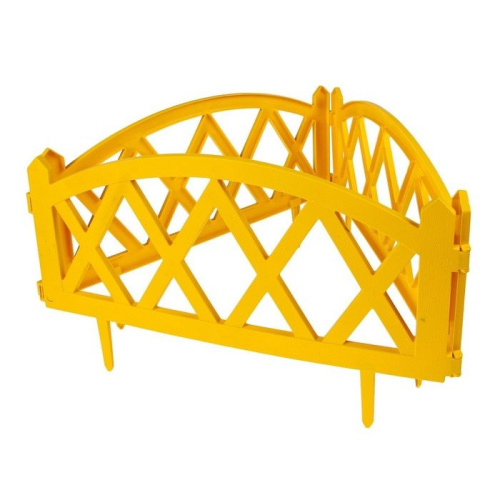 Желтое декоративное ограждение MODERN (58х35 см) - 4 секции фото 9