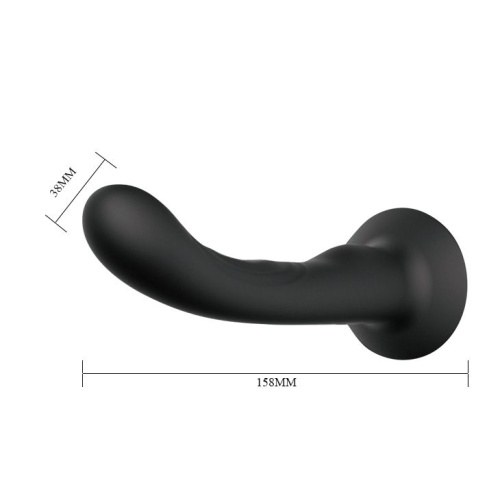 Страпон с изогнутой головкой Ultra Harness Curvy Dildo - 15,8 см. фото 6