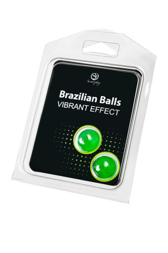 Набор из 2 шариков с массажным маслом Brazilian Balls с эффектом вибрации фото 3