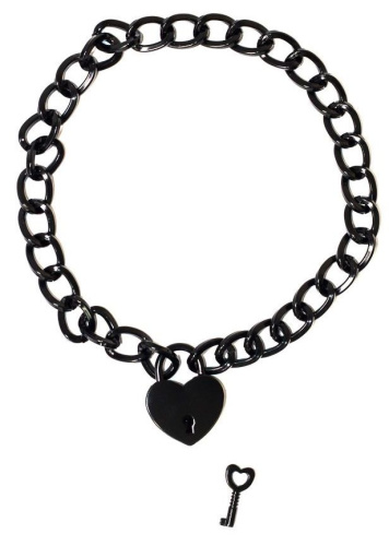 Черный ошейник Embrace с ключиком Черный ошейник Embrace с ключиком