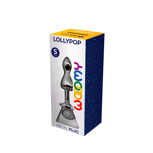 Серебристая анальная пробка Lollypop Double Ball S - 8,5 см. фото 4